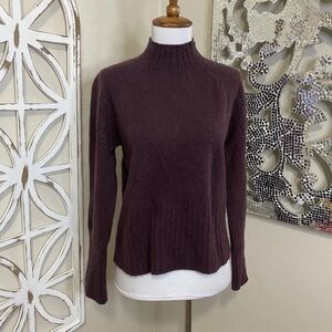LOFT Plum Mock Neck Sweater
